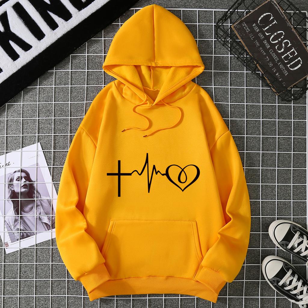 European and American Hot Casual Versatile Letters Loose Hooded Trendy Women's Clothing