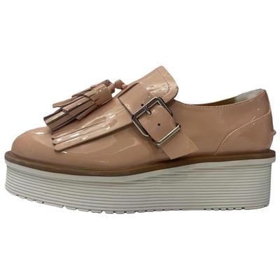 Mya Кисточки Броги Лаковая Кожа Слипоны Удобные Лоферы Женские Лоферы Розовый OB333-PINK