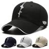 Trendy Cotton Duckbill Baseball Cap with Embroidered Letter Design for All Seasons