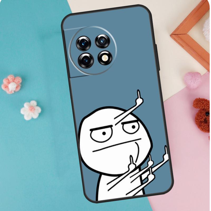 Смешной чехол со средним пальцем для OnePlus 13T 10T 8T 10R 12R 13R 15R 11 12 13 15 Nord CE 5 2 3 4 Lite N20 N30
