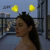 One-button Switch Hairband LED Star Headband with Spring, Light Up Wobble Hair Hoop Shape for Party Concert, Glowing Festival Prop Kids Adults,