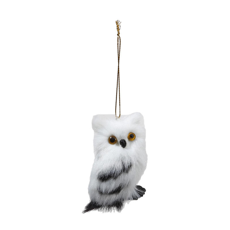 Owl Pendant Christmas Owl Ornament Toy Static State Owl Model Furry Cute Bird Party Christmas Ornament For Holiday Christmas Tree Decor