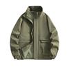 New Zipper Casual Coat Loose Collar Big Pocket Jacket Large Size Fashion Leisure Outdoor Sports Coat