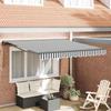 Retractable Awning Frame Anthracite and White 300 x 250 cm