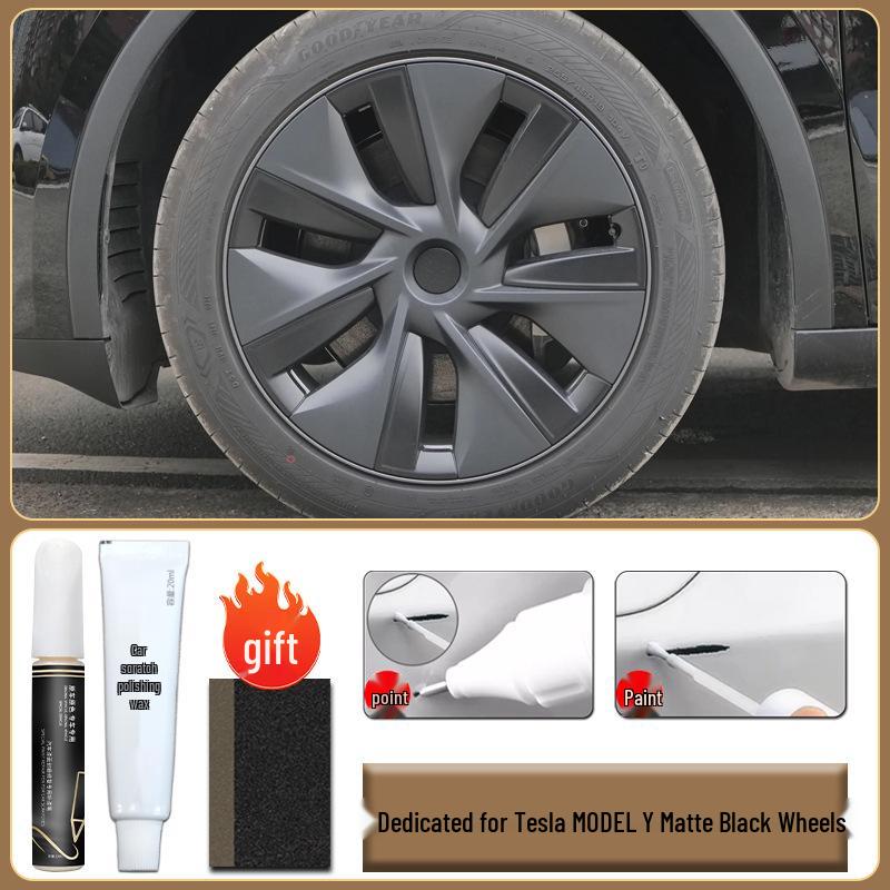 Маркер-подкраска для царапин на дисках Tesla Model Y, Аксессуары для 19" и 20"