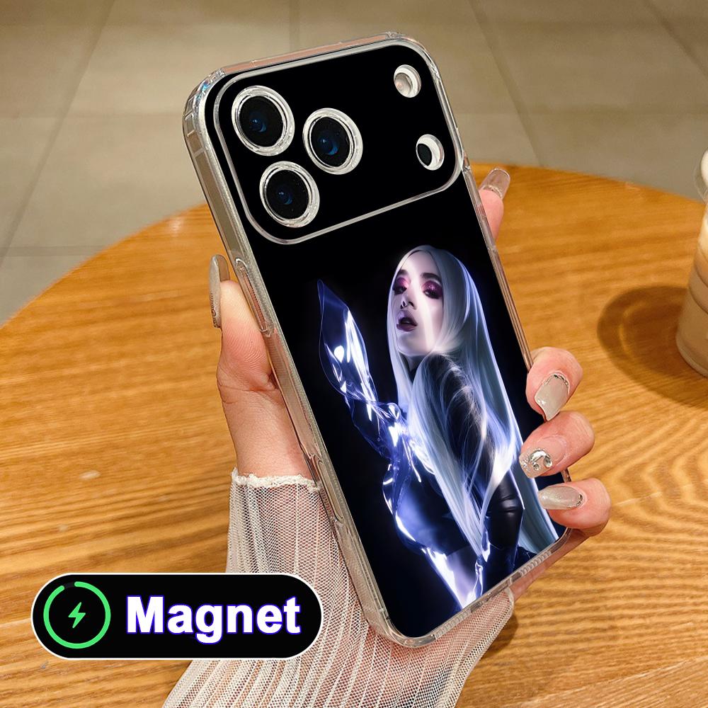 Модный прозрачный чехол для мобильного телефона Ava Max из ТПУ с Magsafe для iPhone 17 16 15 14 13 12 11 Air Pro Max Plus Mini Цветная крышка