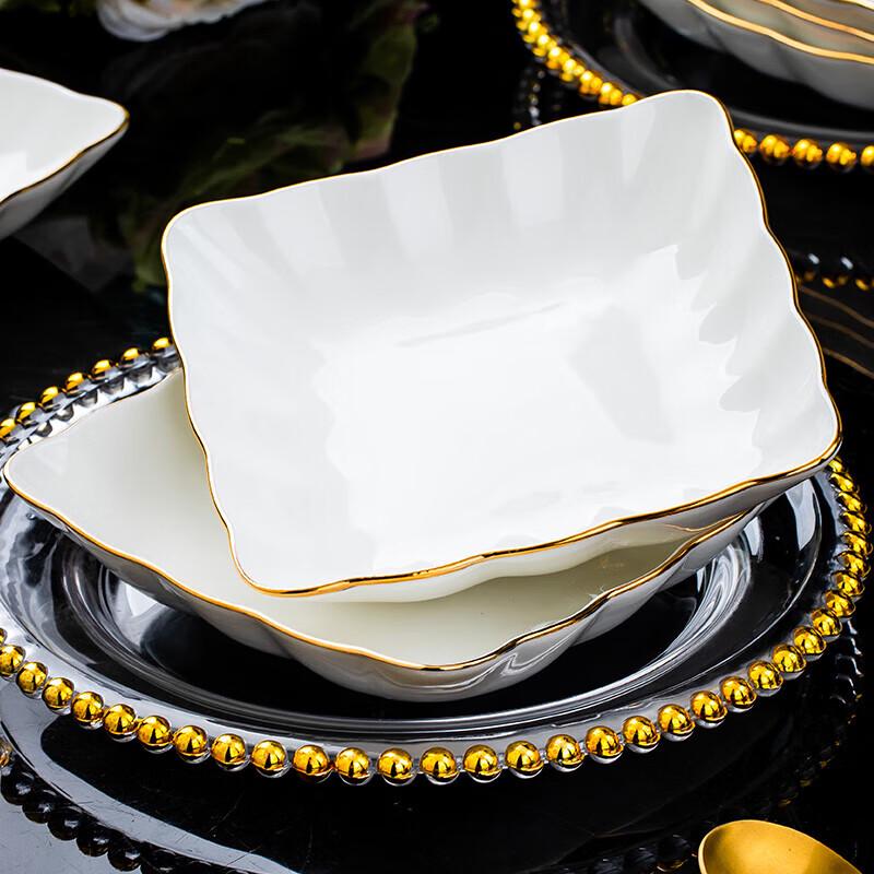 Nordic Gold Rim Ceramic Dinnerware Set