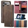 Кожаная книжка-чехол для For Iphone 17Air 17 Promax 16 Plus 15 Pro max 16E 14 Pro 13 12 Чехол-кошелек Слоты для карт и наличных Подставка Бампер