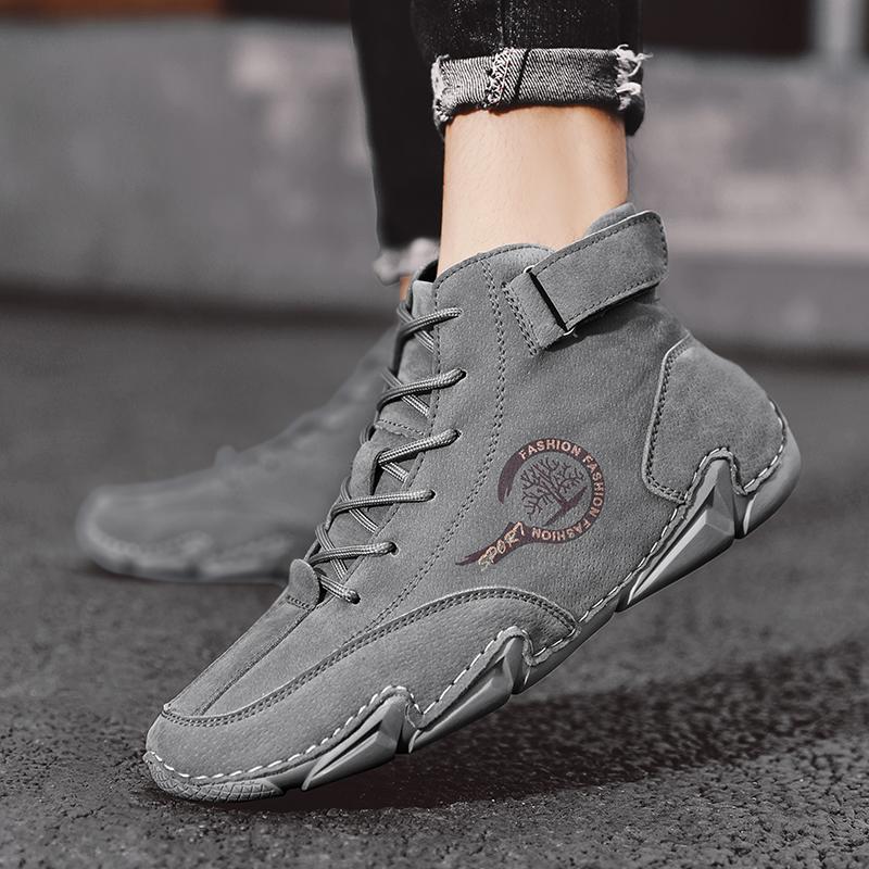 Fashion 2024 New Brand Men's Tactical TrendCombat Boots Outdoor Casual Warm Plush Walking Boots Mountaineering Travel ShoesAnkle Boots