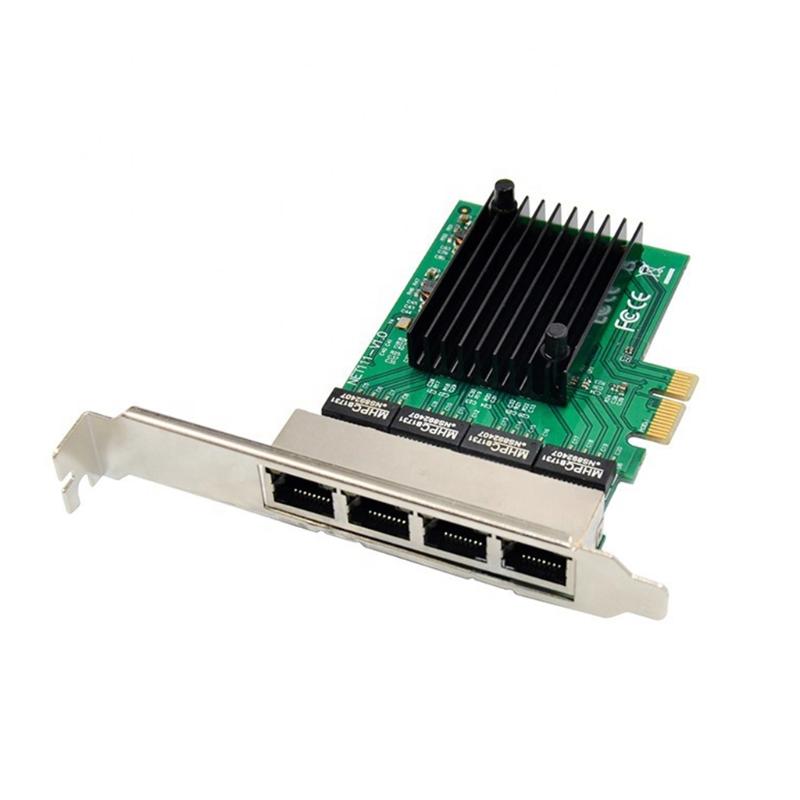 Для 82576 4 порта PCI-E 1 гигабитная карта PCI для прессы thernet адаптер 1000 Мбит/с Поддержка для 98se