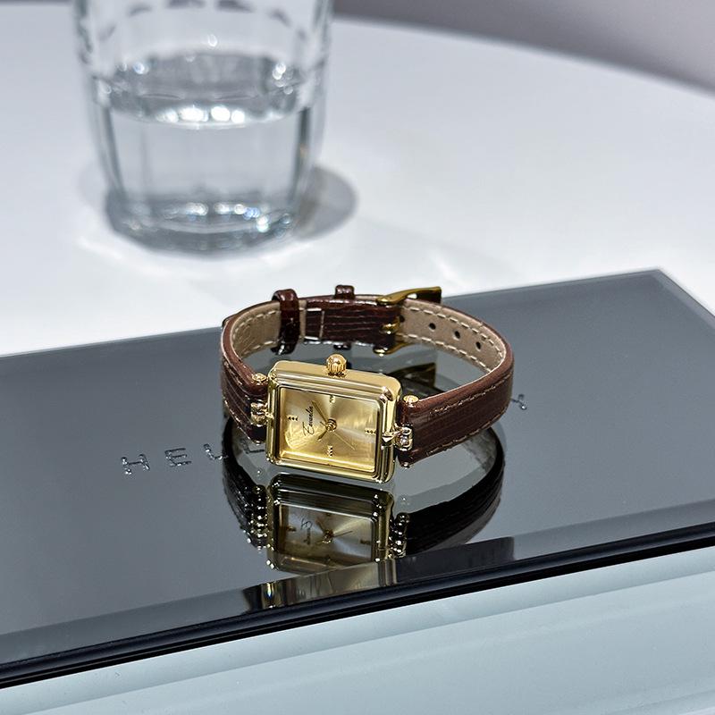 2025 Женские Ретро Роскошные Квадратные Кварцевые Часы