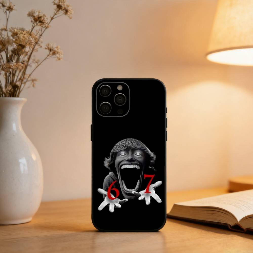67 S-Six S-Seven Чехол для телефона для iPhone 17,16,15,14,13,12,11 Plus,Pro Max,XS,Мягкий силиконовый черный чехол