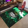 Green And White Passion Printed Area Rug for Office, Chair Rug, Decorative Carpet Floor Mat, Large Size Fan gifts Christmas gifts