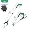 Upgrade 32" Aluminum Alloy Garbage Clip Foldable Grabber Reacher Tool Lightweight Trash Claw Grabbers Magnetic Pick Up Stick