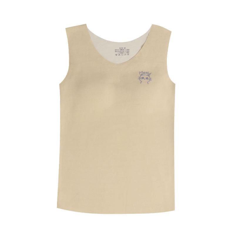 Girls' Seamless Thermal Vest with Chest Pad - Autumn/Winter