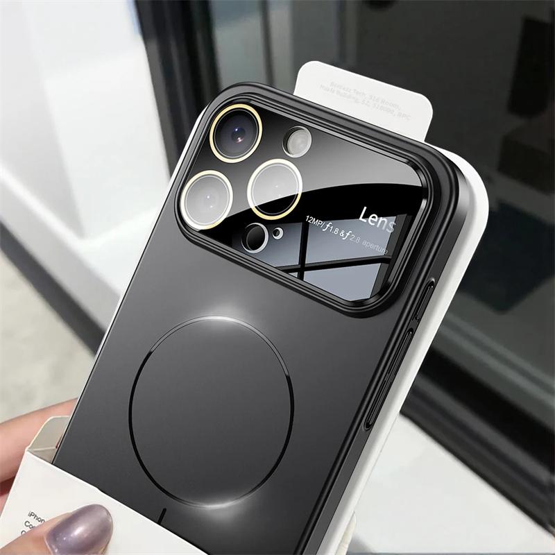 Luxury For Magsafe Wireless Charging Case for iPhone 16 15 14 13 12 11 Pro Max Magnetic Shockproof Matte Camera Protection Cover