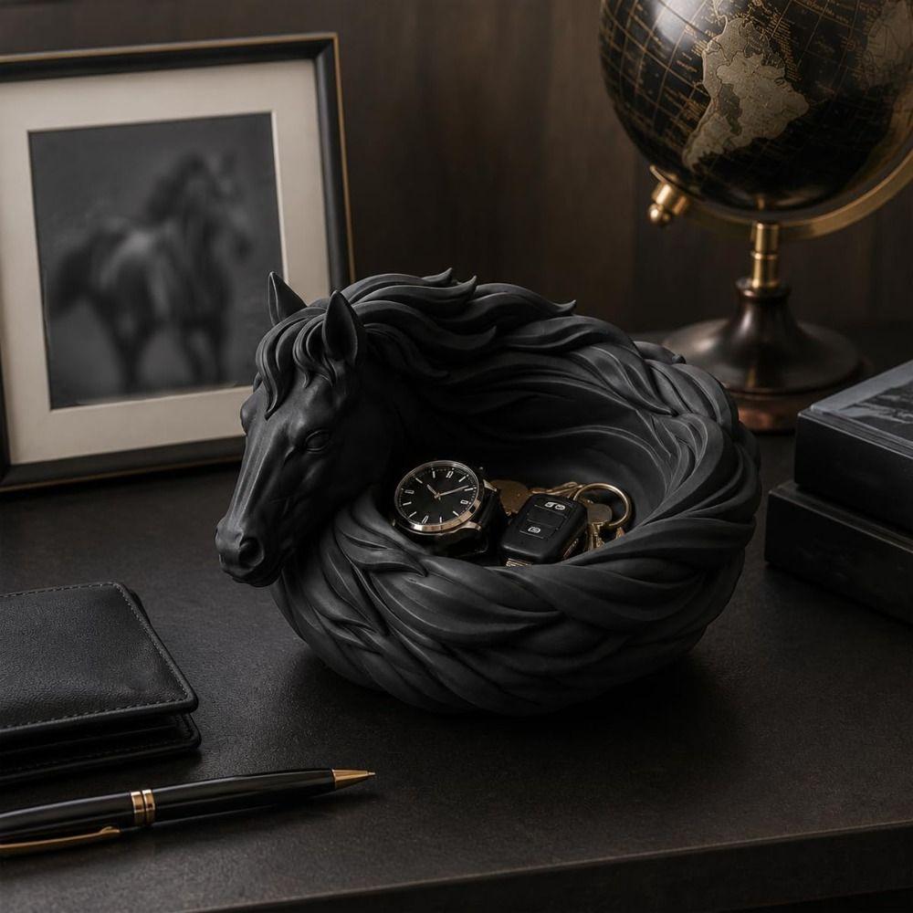 Tabletop Decor Horse Catchall Bowl for Keys Horse Storage Bowl  Dresser Organizer