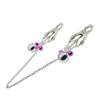 Metal Nipple Clamps Clips with Chain Clitoris Stimulator Steel Nipple Breast Clamps Slave Bondage Flirting Women Toy