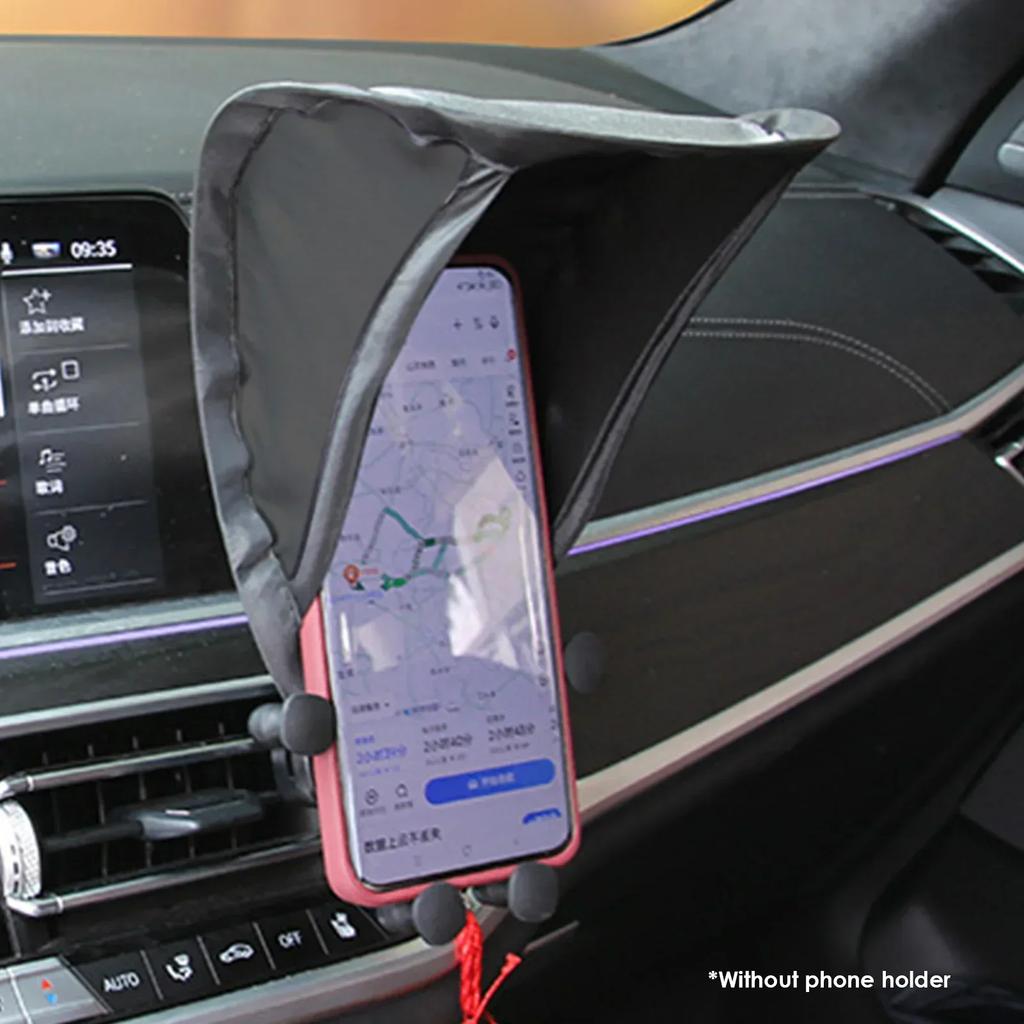 1pcs Mobile Phone Sunshade Rain Sun Silver Plated Car Phone Holder Umbrella UV Heat Shield Motorcycle Phone Shade Stand