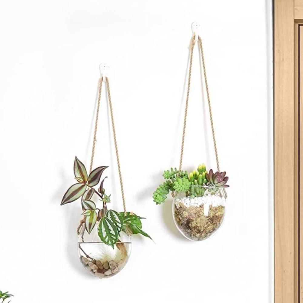 Transparent Hydroponic Hanging Vase Glass Flower Arrangement Bottle Flower Pot Living Room