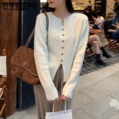 Женский пуловер, весенний новый стиль, темпераментный трикотажный топ с длинными рукавами