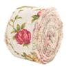 DIY Printed Rose Flower Burlap Ribbon Hessian Jute Belt Strap Wedding Cloth Decoration 10m