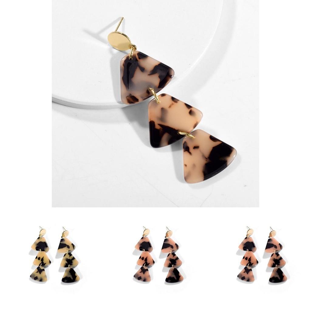 Stylish Acetate Board Earrings For Women Fashionable Geometric Shape Earrings