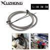1M 3M 5M 10FT AN4-AN12 Oil Cooler Hose Pipe Racing Hose Stainless Steel Braided PTFE Brake Hose Fuel Oil Line Silver