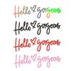 1PC Car Mirror Sticker Hello Gorgeous Text Design Cute Vinyl Decals Auto Decoration Access Waterproof Car Vanity Mirror Sticker