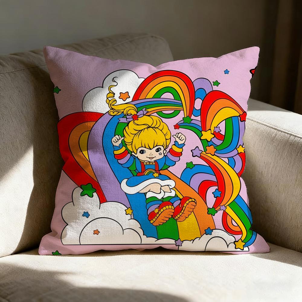 Rrainbow Brite Cute Pillow Case Pillowcase Doublesided Printed Sofa Cushion Bedroom Headboard Pillow