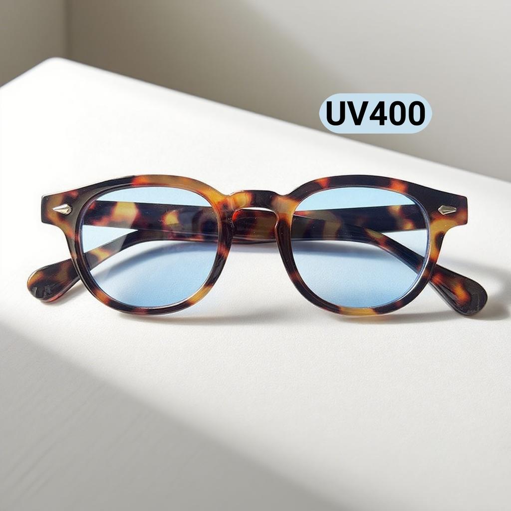 New Fashionable And Personalized Rice Nail Women'S Sunglasses Retro Ultra Light Neutral Simple Uv400 Sunscreen Sunglasses