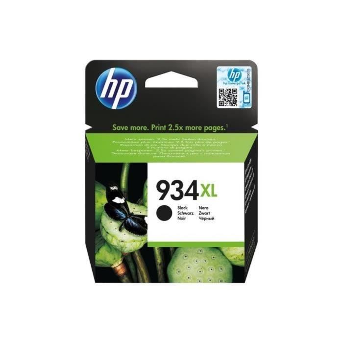 HP 934XL Cartouche D'encre Noire Grande Capacité Authentique (C2P23AE) Pour HP OfficeJet 6230/6820/6830