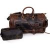 Кожаная дорожная сумка | Дорожная сумка на выходные с кожаной сумкой для туалетных принадлежностей из кожи буйвола унисекс Дорожный набор