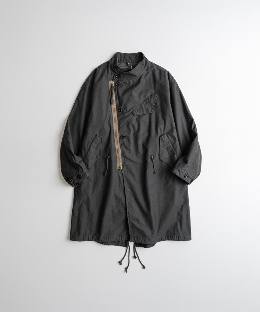BEHEAVYER Dyed Motorcycle Field Coat Graphite