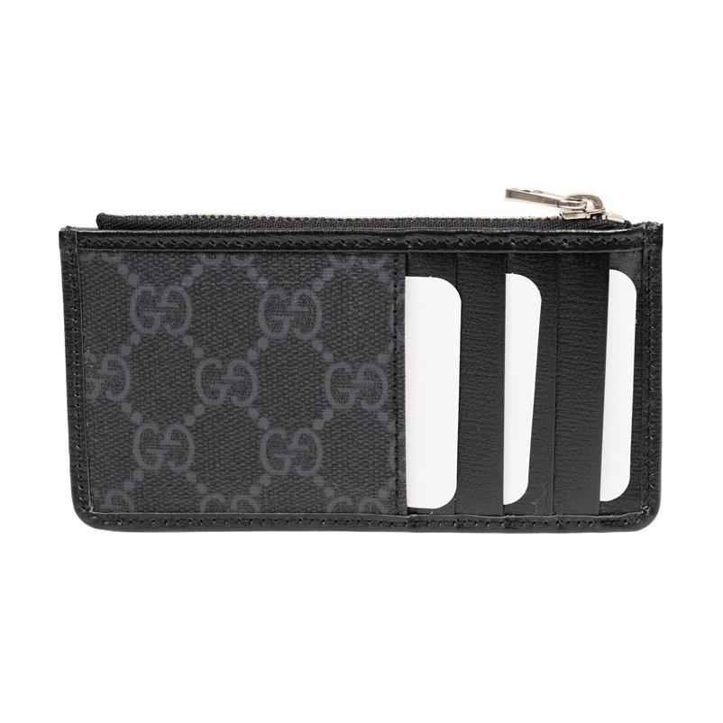 Gucci Кошелек-визитница на молнии с монограммой GG для унисекс, для повседневного использования