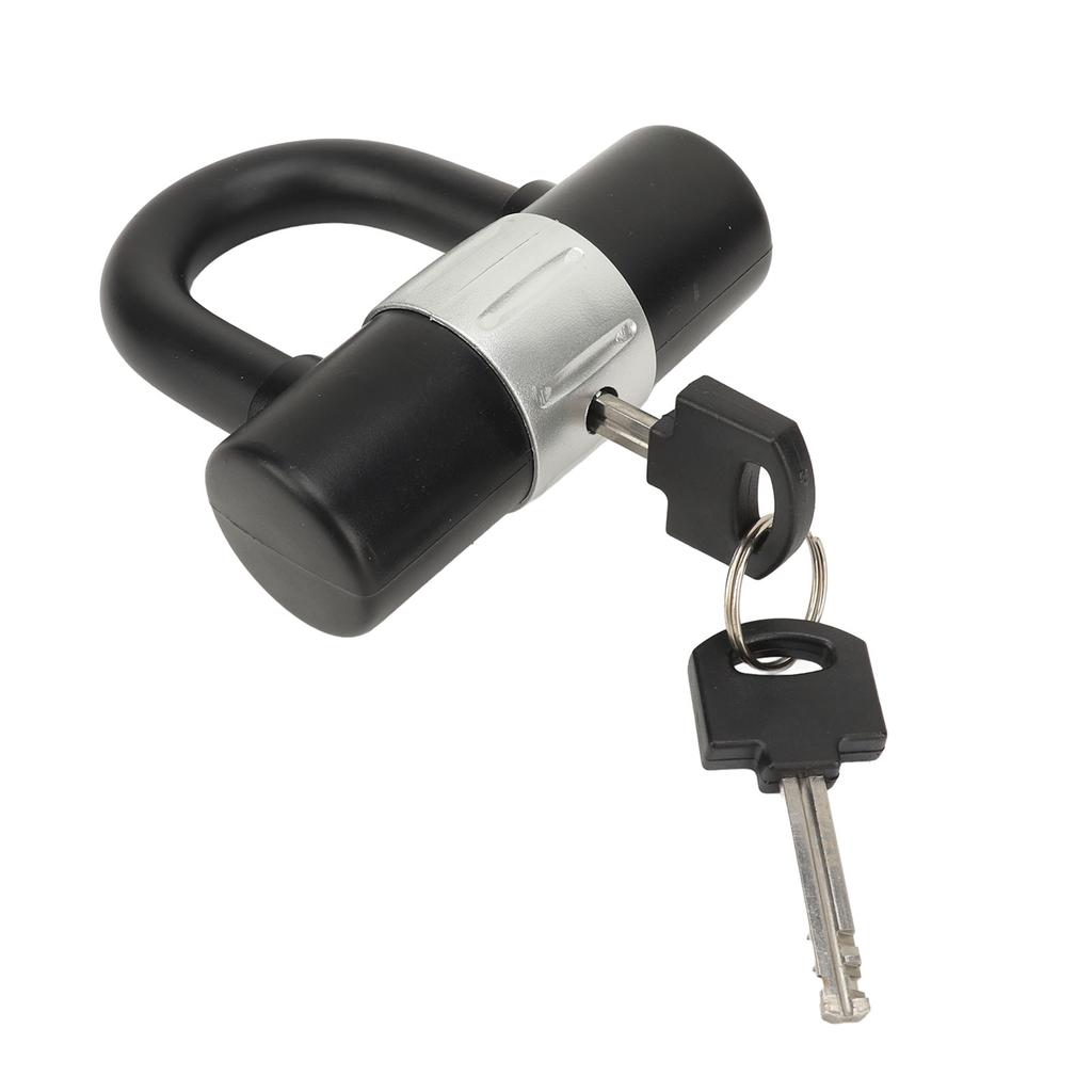 U Lock Disc Zinc Alloy Anti Theft Rust Proof Portable U Lock Padlock with Keys for RV Truck Trailer