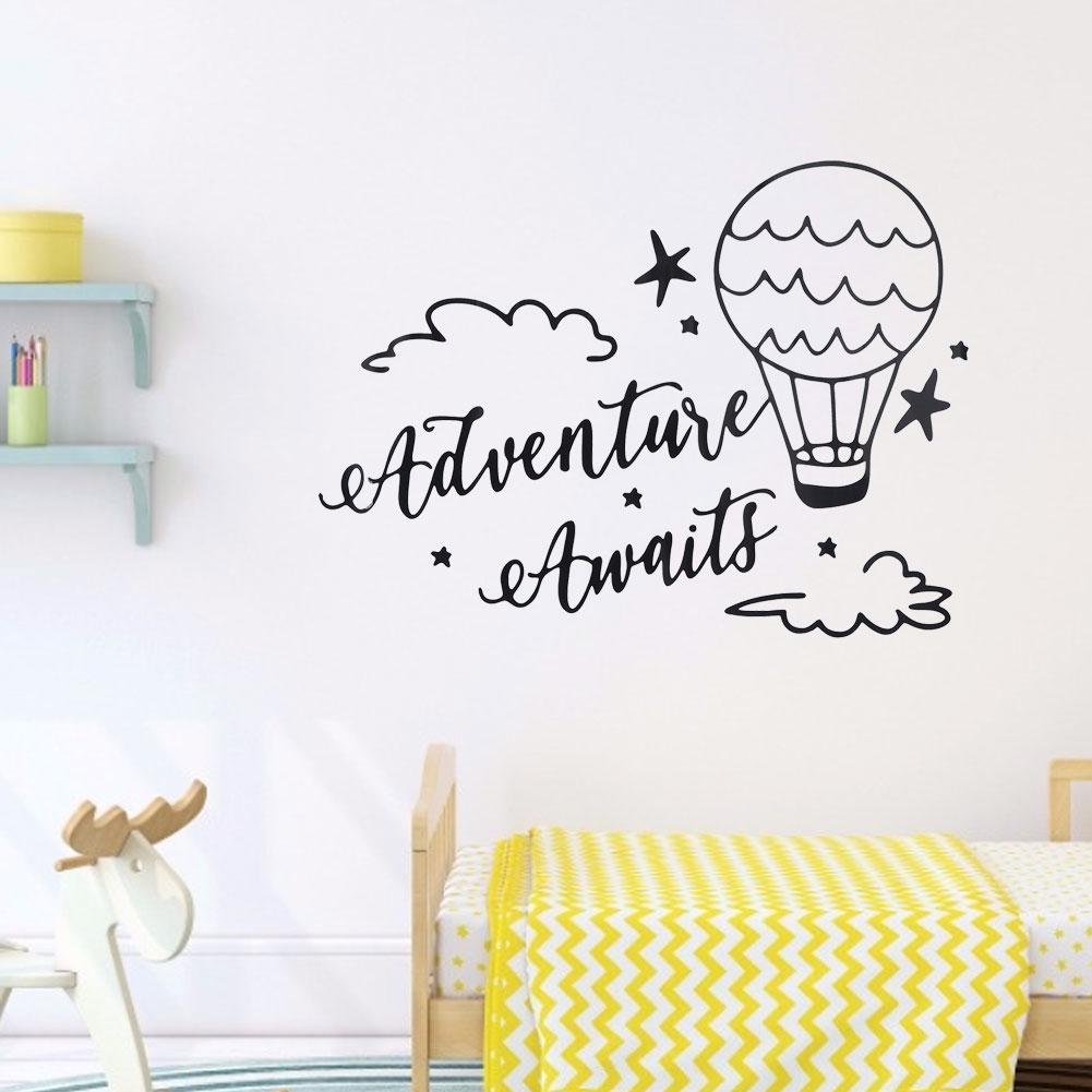 Cute Cartoon Clouds and Balloon Wall Sticker Removable Wall Paper Living Room Home Decoration