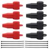 8 шт. Силиконовые клеммные крышки Крышка клеммы аккумулятора Защита клеммы шпильки аккумулятора