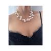 5 Layer Mussel Pearl Wire Twist Necklace