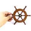 Hand Crafted Premium Nautical Wooden Ship Wheel | Exclusive Pirate's Wall Decor | Ocean & Beach Maritime Nursery Decorative