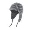 Women Knitting Hat Lace-up Solid Color Ear Protection Winter Elastic Hat Cold Weather Windproof Lei Feng Hat
