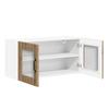 Wall Mounted Glass Cabinet LUCCA Artisan Oak 80 x 31 x 40 cm