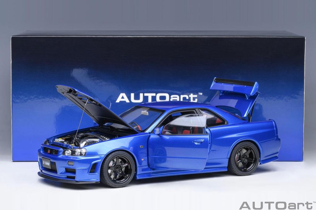 AUTOart Nismo R34 Bayside Blue Finished Product 1/18 GT-R Z-tune