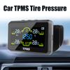 Предупреждение о температуре Экономия топлива Солнечный TPMS Монитор давления в шинах автомобиля Система контроля давления в шинах с 4 внешними датчиками T14-1
