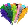 1 Bunch Colorful Turkey Feathers Flower Diy Wedding Centerpiece Corsages For Headdress Decoration Handicraft Accessories 25 -30cm