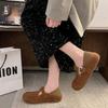 European Niche Frosted Piboken Shoes Women's 2025 New Retro and Comfortable Two-wear Casual Shoes Versatile Soft-soled Single Shoes
