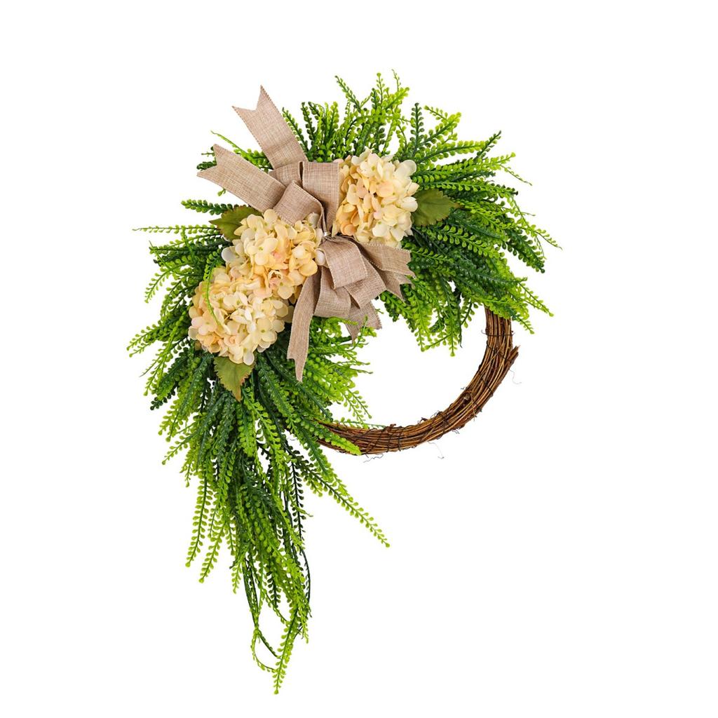 Hydrangea Wreath, Hanging Decoration Home Bow Wall Hanging Wreath Door Hanging
