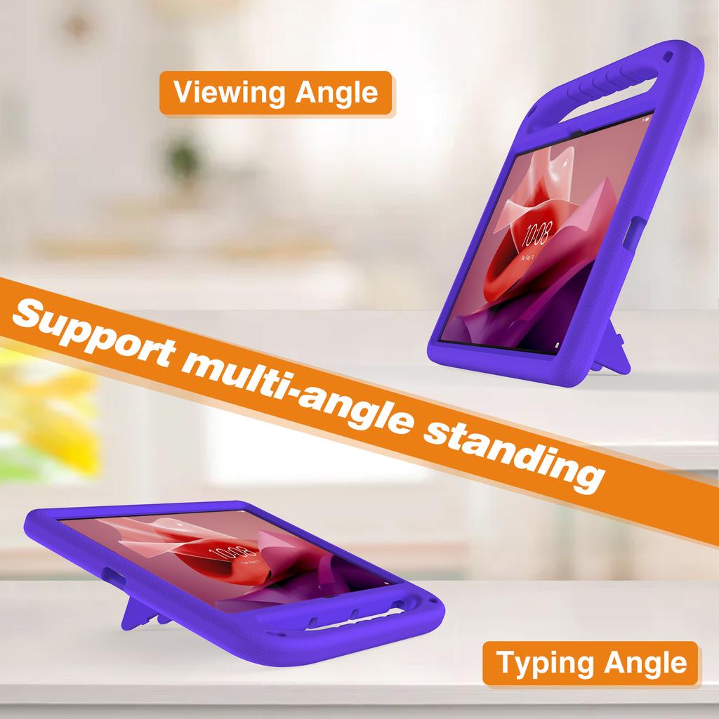 EVA Case for Lenovo Xiaoxin Pad Pro 2024 12.7" Tab P12 TB-370FU Kickstand Cover Kids Friendly with Portable Holder Shockproof