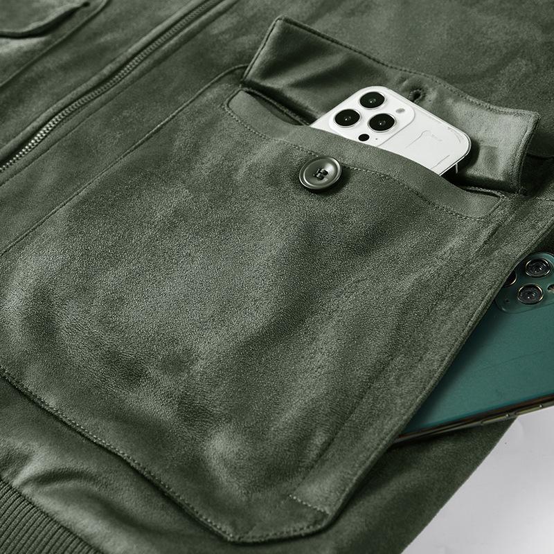 Осенне-зимнее замшевое хлопковое пальто, мужская рабочая одежда с лацканами, плюс бархатная куртка, молодежная свободная куртка в стиле ретро для мужчин