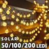 New Solar Crystal Globe LED String Lights LED Solar Outdoor Light IP65 Fairy Light Wedding Garland for Garden Party Decor